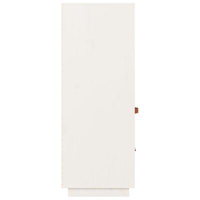 vidaXL Висок шкаф, бял, 67x40x108,5 см, борово дърво масив