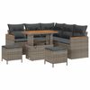 vidaXL Градински Софа Комплект 8 pcs Сив полиратан