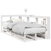 vidaXL Легло с етажерка за книги, без матрак, 90x200 см, бор масив