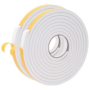 vidaXL Самоотлепваща се пяна лента 2 бр. Бяло 20mm x 5m CR пяна