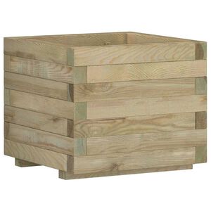 vidaXL Повдигната леха, 50x50x40 см, дървена, квадратна