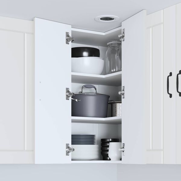 vidaXL Кухненски шкаф Lucca Бяло 57 x 57 x 80 см Инженерна дървесина