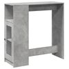 vidaXL Бар маса с рафтове бетонно сива 101x40x103,5 см инженерно дърво