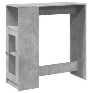 vidaXL Бар маса с рафтове бетонно сива 101x40x103,5 см инженерно дърво