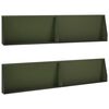 vidaXL Задържащи стени 4 бр. 100 x 12 x 30 см Стомана Маслиненозелено