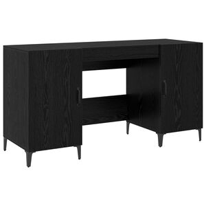 vidaXL Бюро Черния дъб Инженерна дървесина 140 x 50 x 75 см