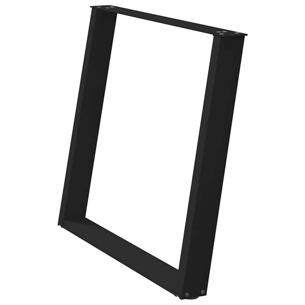 vidaXL Крака за трапезна маса, U-образни, 2 бр., черни, 100 x (72-73) см, стомана