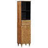vidaXL Шкаф за баня 38x33x160 см масивно мангово дърво
