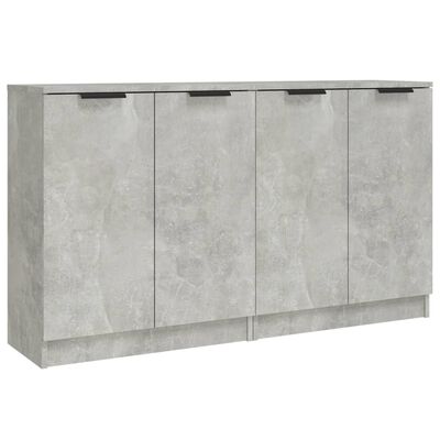vidaXL Сайдборди, 2 бр, бетонно сиви, 60x30x70 см, инженерно дърво
