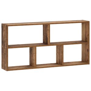 vidaXL Стенен рафт Старо дърво 102 x 17 x 50 см Инженерна дървесина
