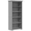 vidaXL Етажерка за книги BODO сива 82x40x173 см бор масив 5 нива