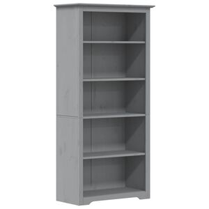 vidaXL Етажерка за книги BODO сива 82x40x173 см бор масив 5 нива