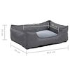 vidaXL Кучешко легло, сиво, 85,5x70x23 см, ленена визия, полар