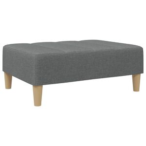 vidaXL Табуретка, тъмносива, 77x55x31 см, плат