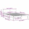 vidaXL Рамка за легло с таблото Кафяво с восъчно покритие 150 x 200 cm