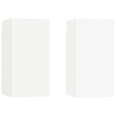 vidaXL ТВ шкафове, 2 бр, бели, 30,5x30x60 см, ПДЧ