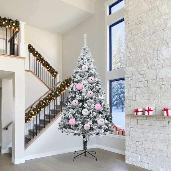 vidaXL Комплект коледни топки XXL 4 pcs Розово Пластмаса