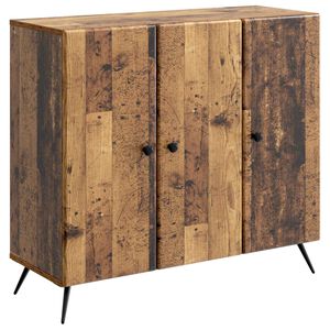 vidaXL Служебен шкаф Старо дърво 89 x 34,5 x 80 см Инженерна дървесина