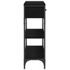 vidaXL Конзолна маса Черния дъб 72.5 x 25 x 75 см Инженерно дърво