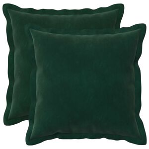 vidaXL Калъфка за възглавница 2 pcs HOUTEN Тъмнозелено 30 x 30 cm