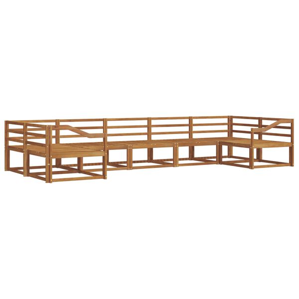vidaXL Комплект дивани за открито 7 pcs Естествен