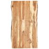 vidaXL Плот за маса, акациево дърво масив, 118x(50-60)x3,8 cм