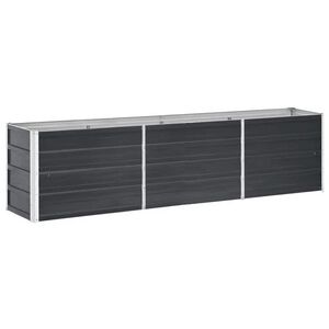 vidaXL Градинска висока леха поцинкована стомана 240x40x45 см антрацит