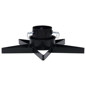 vidaXL Стойка за коледна елха, черна, 47x47x13,5 см