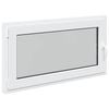 vidaXL Прозорец за мазе RISOR 110 x 50 cm PVC и стъкло Бяло