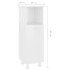 vidaXL Шкаф за баня, бял гланц, 30x30x95 см, инженерно дърво