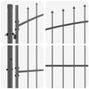 vidaXL Градинска врата с заключване Сив 125 х 500 см Стомана