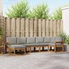 vidaXL Комплект дивани за открито 7 pcs Естествено и светло сиво