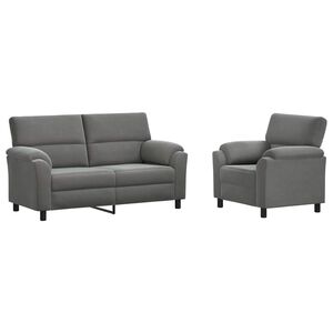 vidaXL Комплект дивани 2 pcs Тъмносиво Кадифе