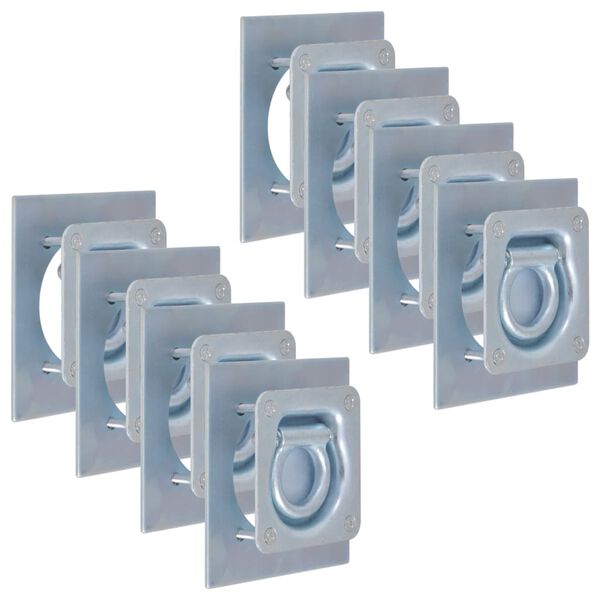 vidaXL Укрепващи пръстени за товар, 8 бр, поцинкована стомана, 2000 кг