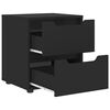 vidaXL нощно шкафче "VISNES" Черно 45x40x50 cm Изработена дървесина