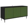 vidaXL ТВ шкаф GELEEN 102 x 33 x 51 см Черен дъб Инженерна дървесина