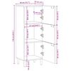 vidaXL Висок шкаф Естествен 40 x 33,5 x 110 см Солидно акациево дърво