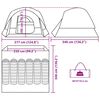 vidaXL Семейна палатка кабина 6-местна сиво-оранжева водоустойчива
