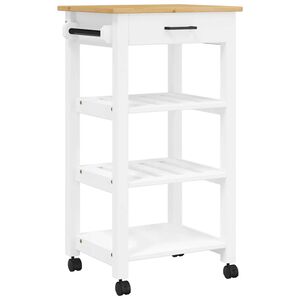 vidaXL Кухненска количка "MONZA" 48x40x88,5 см борово дърво масив
