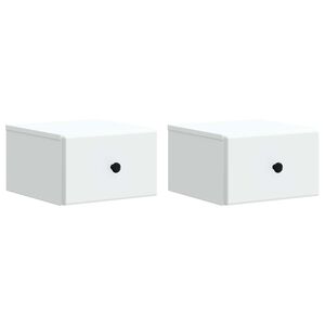 vidaXL Спален шкаф с монтаж на стена 2 pcs Бяло 34,5 x 33 x 20 см