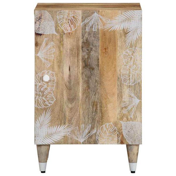 vidaXL Шкаф за баня, 38x33,5x160 см, масивно мангово дърво