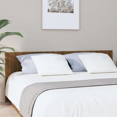 vidaXL Табла за легло, кафяв дъб, 200x1,5x80 см, инженерно дървесина