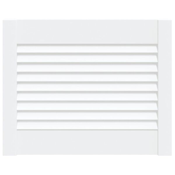 vidaXL Врата за шкаф с решетен дизайн, бяла, 39,5x49,4 см, бор масив