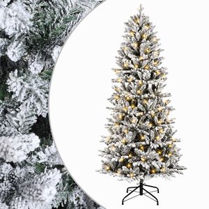 vidaXL Изкуствено коледно дърво с хингед 120 см 150 LED светодиода