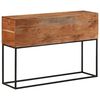 vidaXL Конзолна маса, 110x30x75 cм, масивно дърво акация и желязо