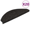 vidaXL Самозалепващи стелки за стълби, 20 бр, черни, 56x17x3 см