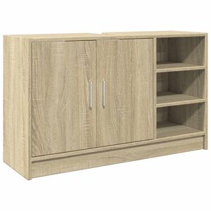 vidaXL Долен шкаф за мивка, дъб сонома, 90x29x55 см, инженерно дърво