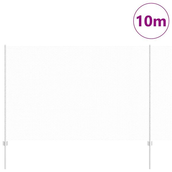 vidaXL Ограда с пост Сребрист 1,6 x 10 m Стомана