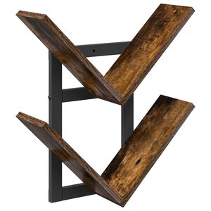 vidaXL Плаваща стена Опушен дъб 43 x 15 x 47 см Инженерна дървесина