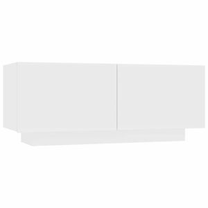 vidaXL Нощно шкафче, бяло, 100x35x40 см, инженерно дърво